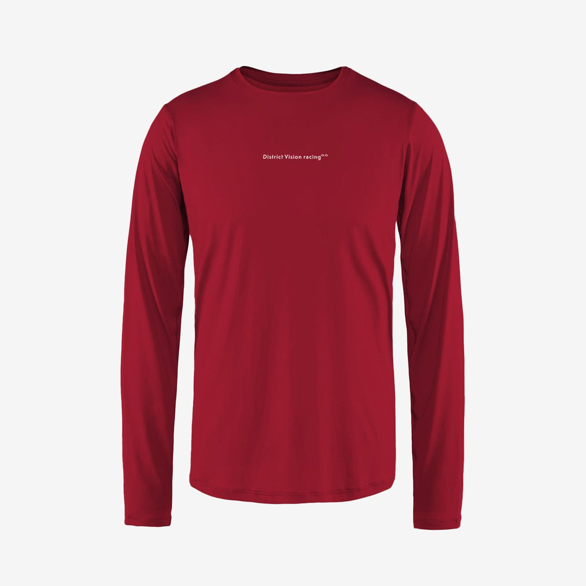 District Vision Ultralight Aloe Long Sleeve Tee "Cardinal"