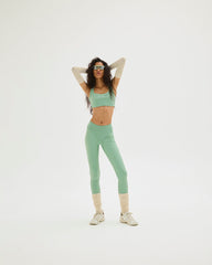 District Vision Womens Twin Layer Medium Support Bra "Mint"