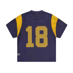 Corteiz Open Mesh Panel Jersey Navy/Yellow