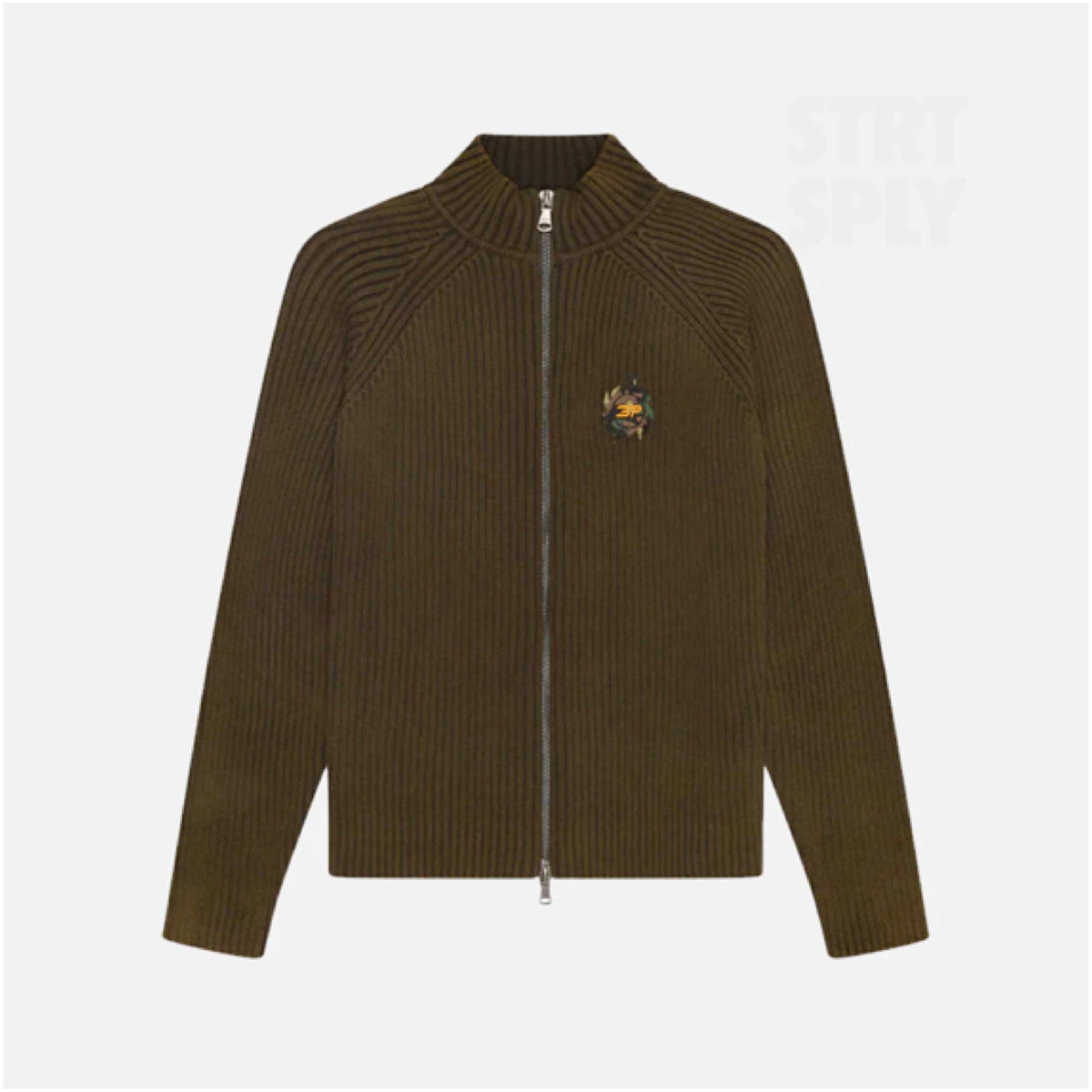 Broken Planet Ribbed Zip-Up Jacket Washed Brown