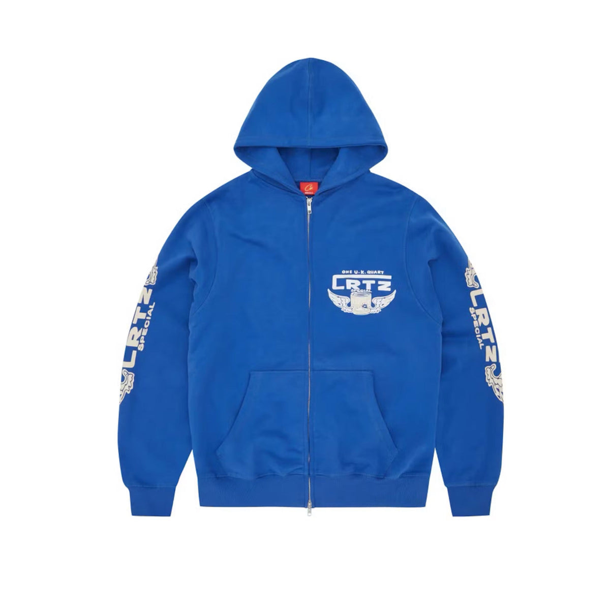 Corteiz Gasolina Double Zip Hoodie (Royal Blue)