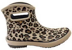 Bogs Womens Patch Leopard Ankle Boot General Purpose Gumboots