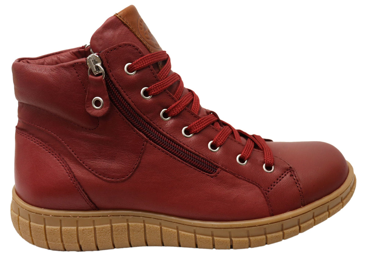 Cabello Comfort Reagan Womens Comfortable Leather European Ankle Boots