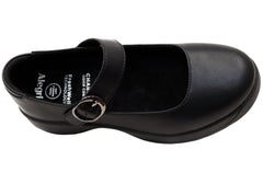 Alegria Jazmine Womens Comfortable Leather Mary Jane Shoes Black Nappa