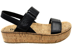 Born Sloan Womens Comfortable Leather Platform Sandals