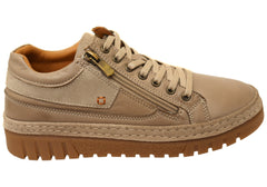 Cabello Comfort Wren Womens Leather Wide Fit Leather Casual Shoes