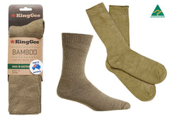 3 Pairs of KingGee Mens Bambo Work Socks Made In Australia