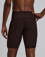 Bandit Men's Striped Cadence™ 7 Pocket Lined Half Tights "Cacao/Black"