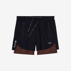 Bandit Men's Vento™ Next Gen 2-In-1 Run Shorts "Black/Cacao"