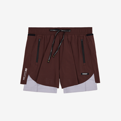 Bandit Men's Vento™ Next Gen 2-In-1 Run Shorts "Cacao/Violet Fog"