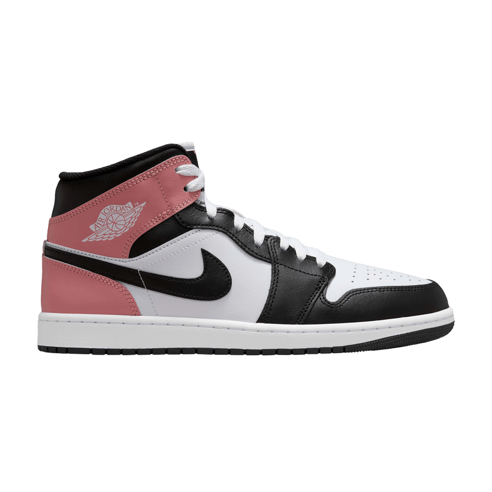 Air Jordan 1 Mid White Rust Pink Black