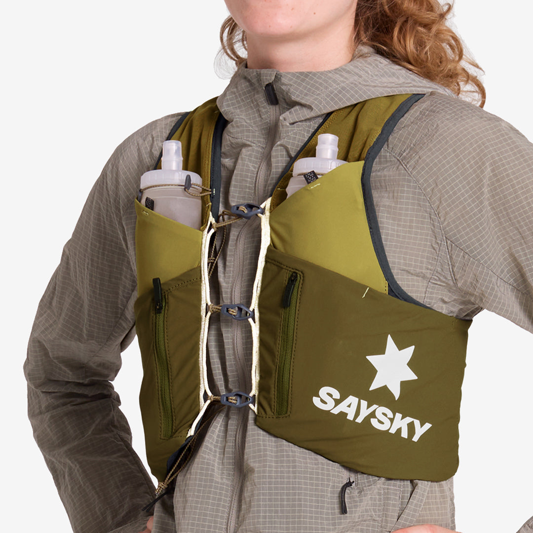 Saysky Unisex Flow Vest 12L Hydration Vest Set "Green"