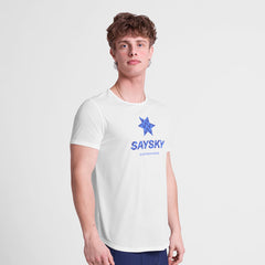 Saysky Men's Zig Zag Flow T-Shirt "White"