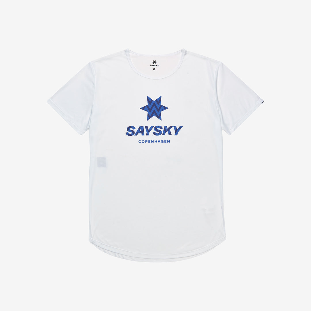 Saysky Men's Zig Zag Flow T-Shirt "White"