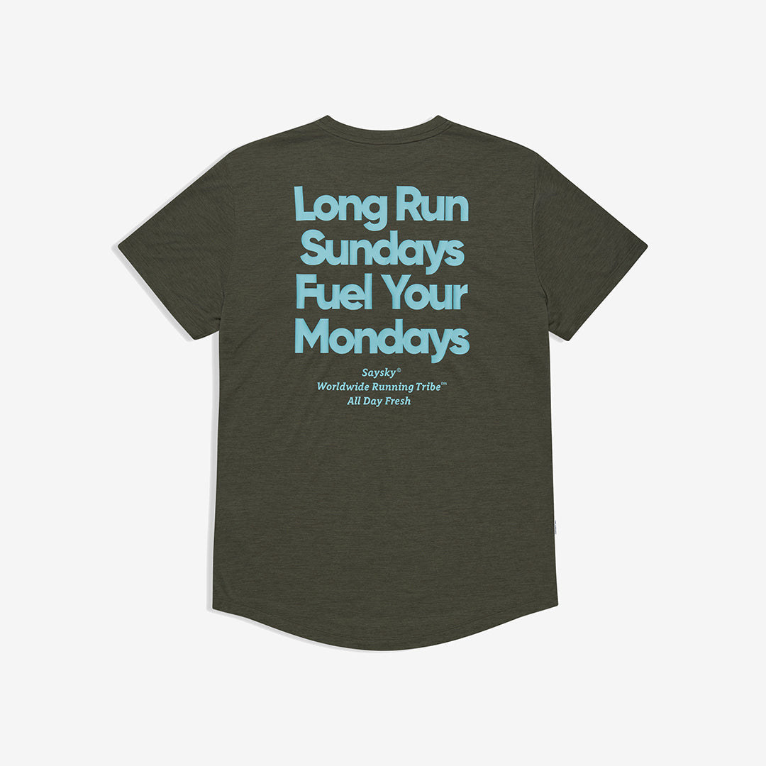 Saysky Men's Statement Combat Pro T-Shirt "Long Run Sundays"