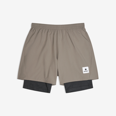 Saysky Men's Pace 2 in 1 Shorts 5" "Taupe"