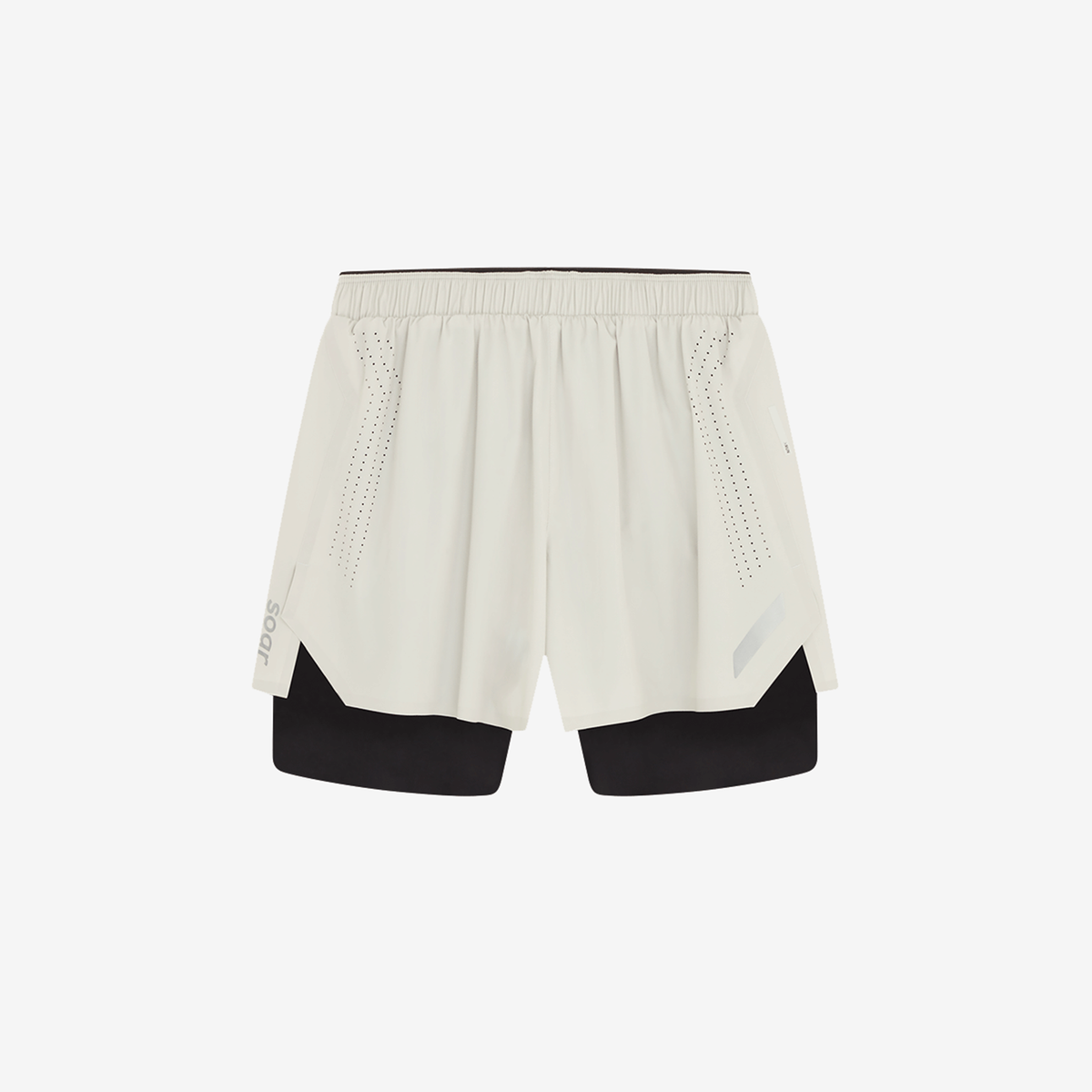 Soar Men's Dual Run Shorts "Light Grey"