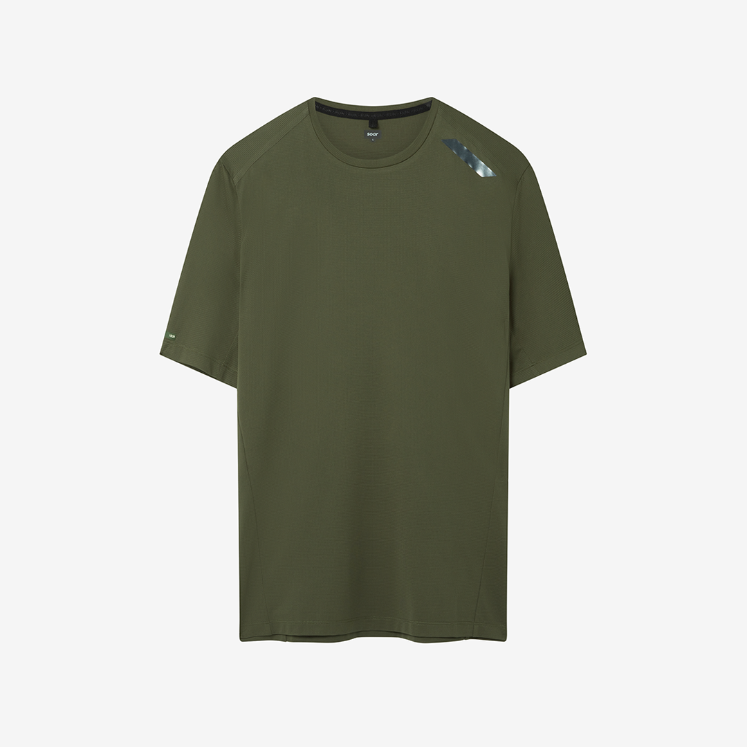 Soar Men's Eco SS Tech Tee "Dark Green"