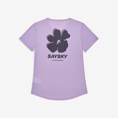 Saysky Women's Flower Flow T-Shirt "Purple"