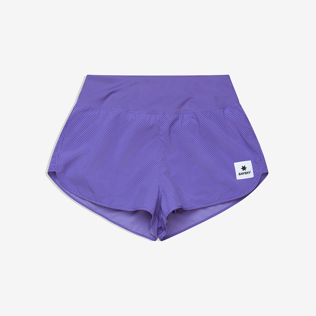Saysky Women's Pace Shorts 3" "Purple Zig Zag"