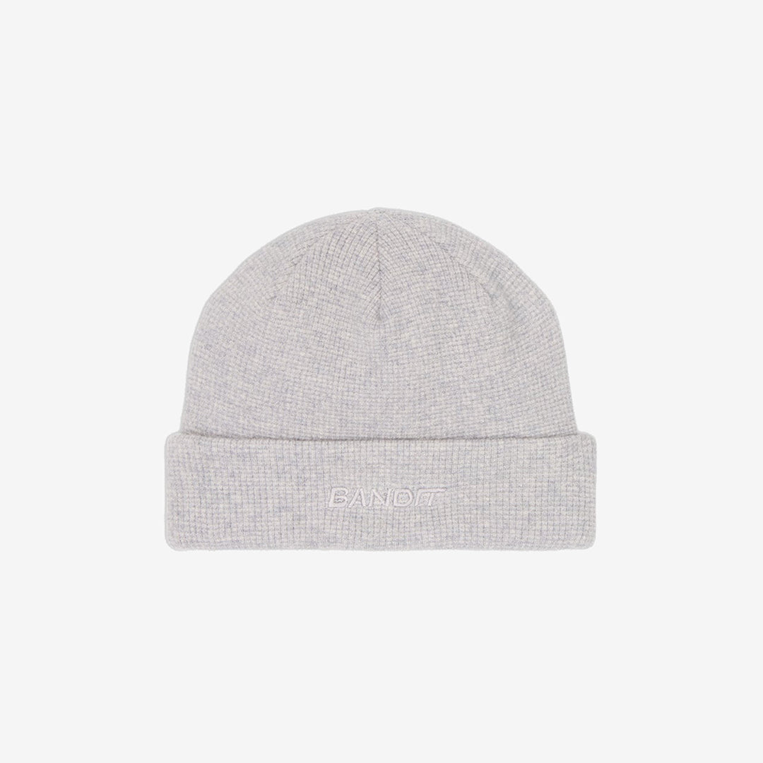 Bandit Unisex Embroidered Waffle Logo Beanie "Heather Grey"