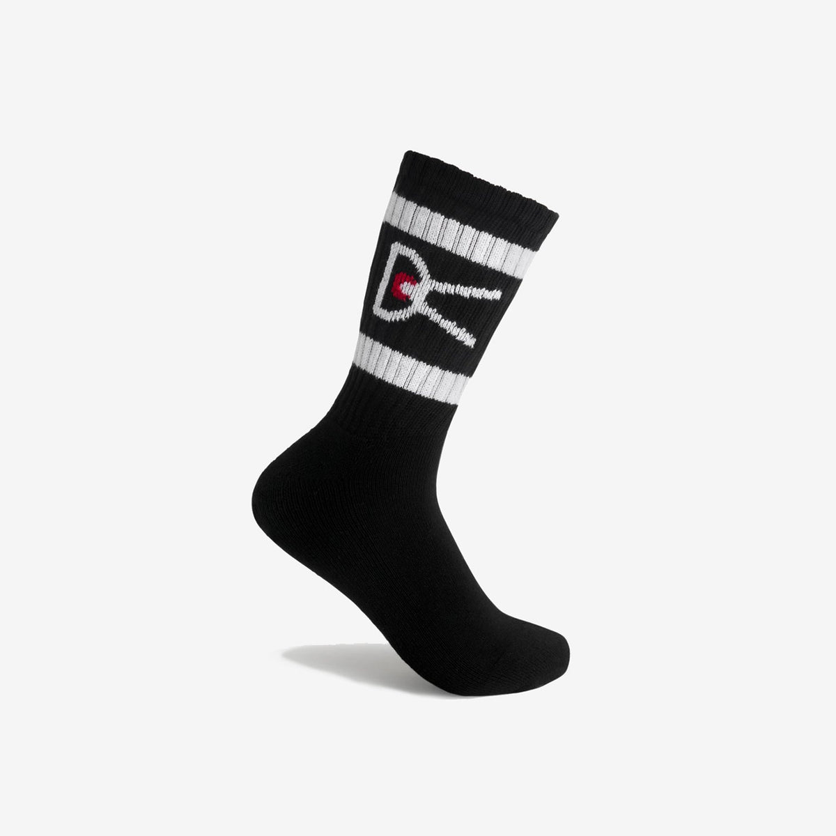District Vision USA Cotton Socks "Black/White Stripe" (2 Pack)
