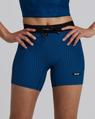 Bandit Women's Striped Cadence 5" Compression Shorts "Ink Blue/Aegean"