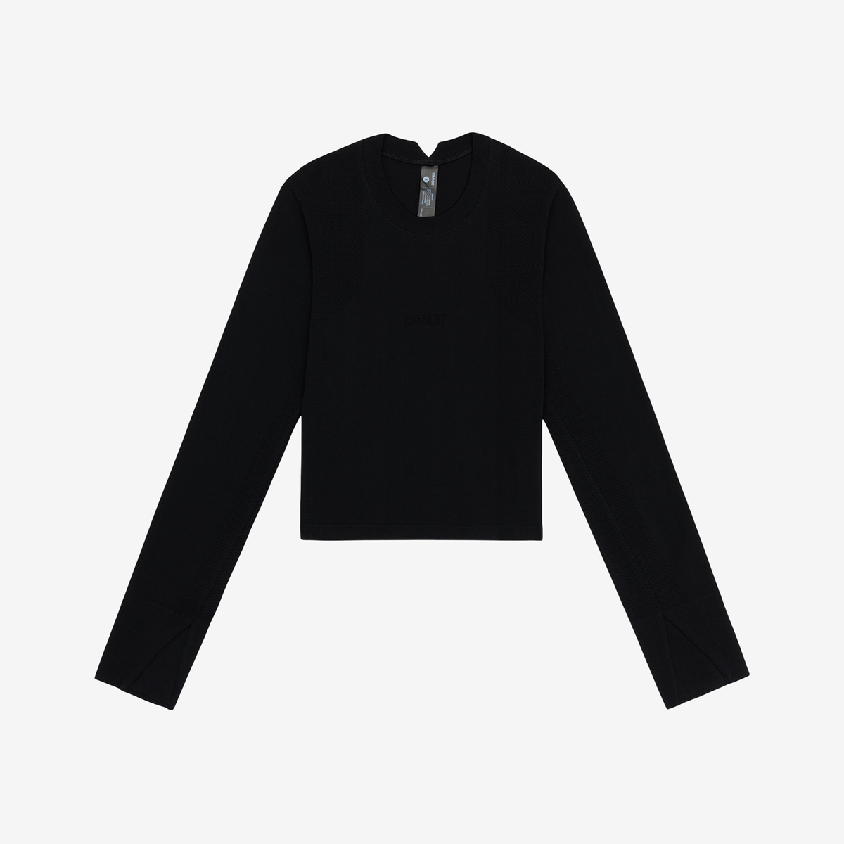 Bandit Women's Mercury™ Seamless Long Sleeve Crop Tee "Black"