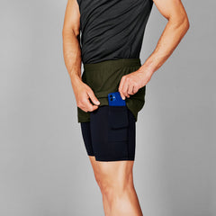 Saysky Men's 2 in 1 Pace Shorts 5'' "Green"