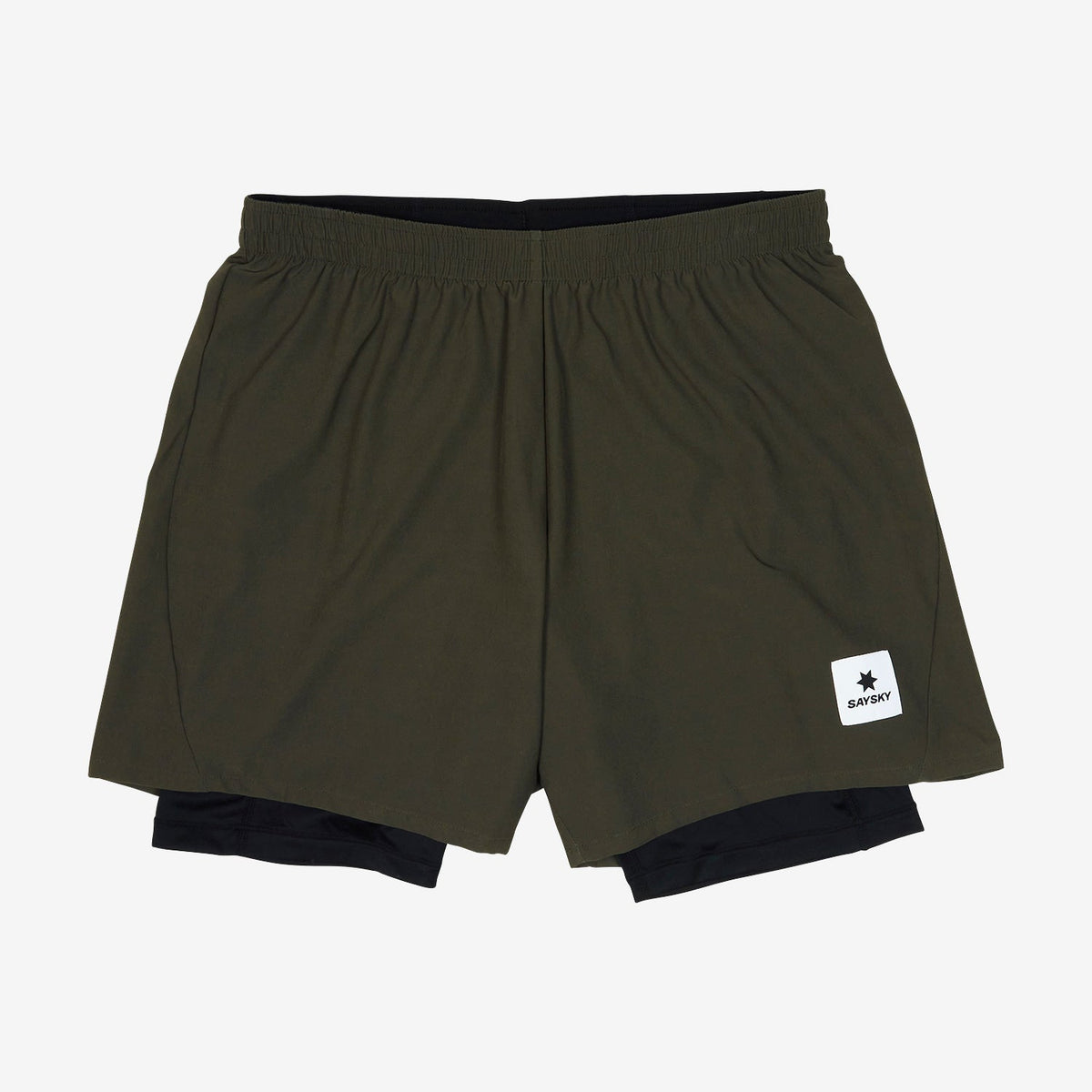 Saysky Men's 2 in 1 Pace Shorts 5'' "Green"