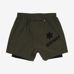 Saysky Men's 2 in 1 Pace Shorts 5'' "Green"