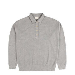 Autry Tonal Logo Waffle Long-Sleeve Polo