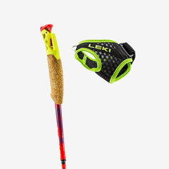 Leki Ultratrail FX.One SL Trail Running Poles "Bright Red/Violet/Neon Yellow"